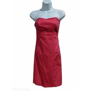 Gap Pink Cotton Strapless Dress Size 6